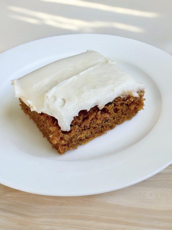 Carrot Cake with Cream Cheese Icing, Raisins